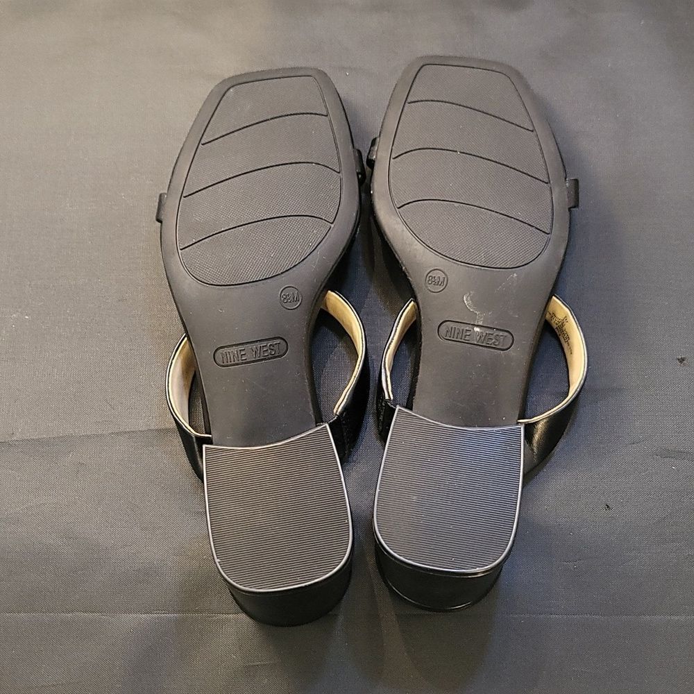 BRAND NEW NINE WEST BLOCK HEEL SQUARE TOE WOMENS SANDALS - Picture 12 of 14